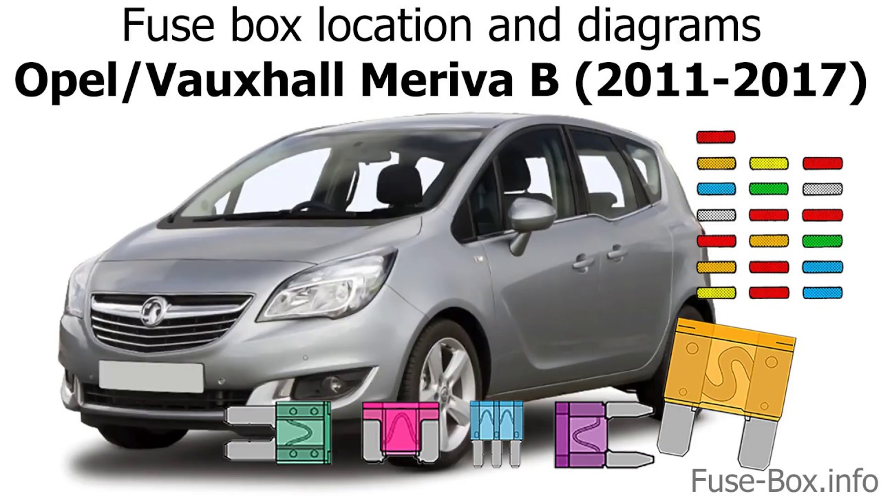 Fuse box location and diagrams: Opel / Vauxhall Meriva B (2011-2017)