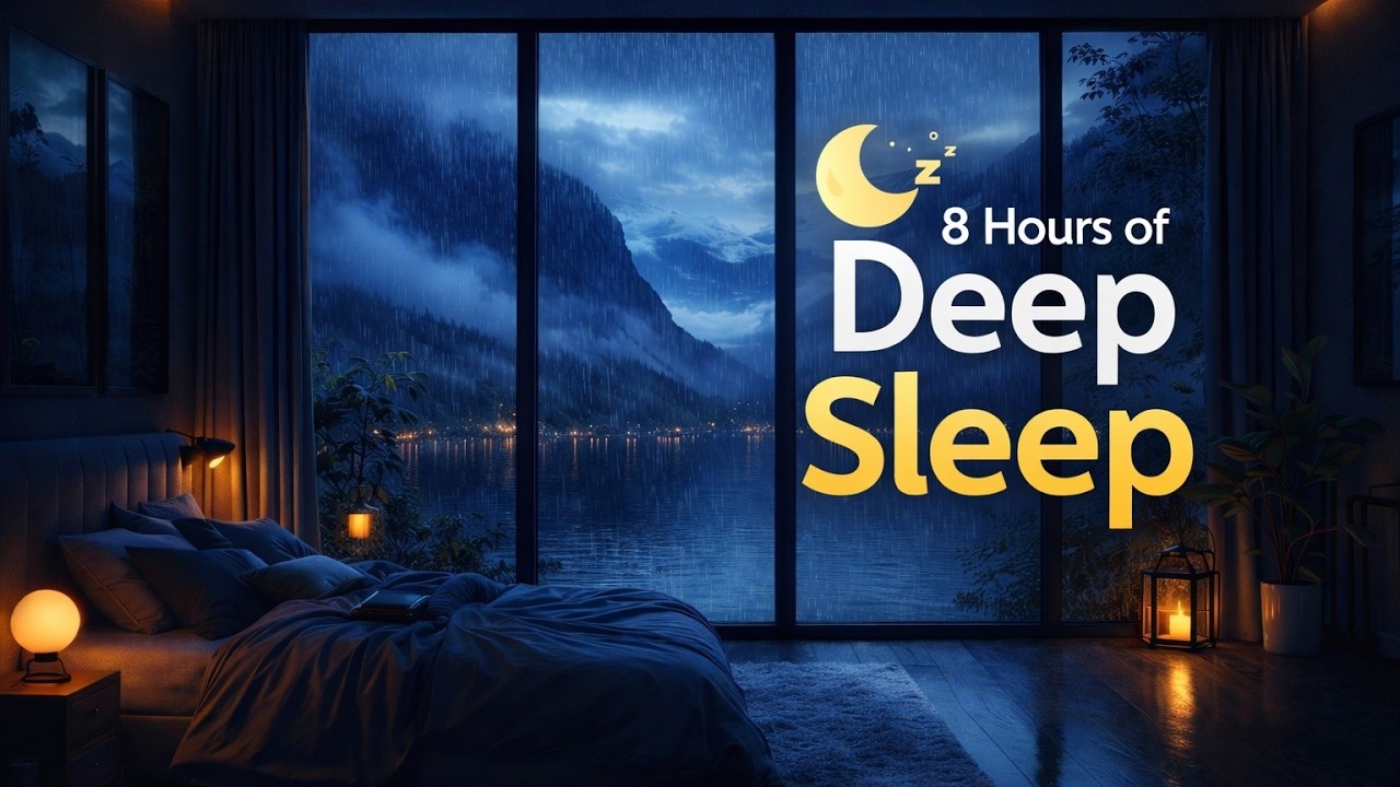 8 Hours of Relaxing Rain for Deep Sleep | Night Rain | Headache | Cure Insomnia!