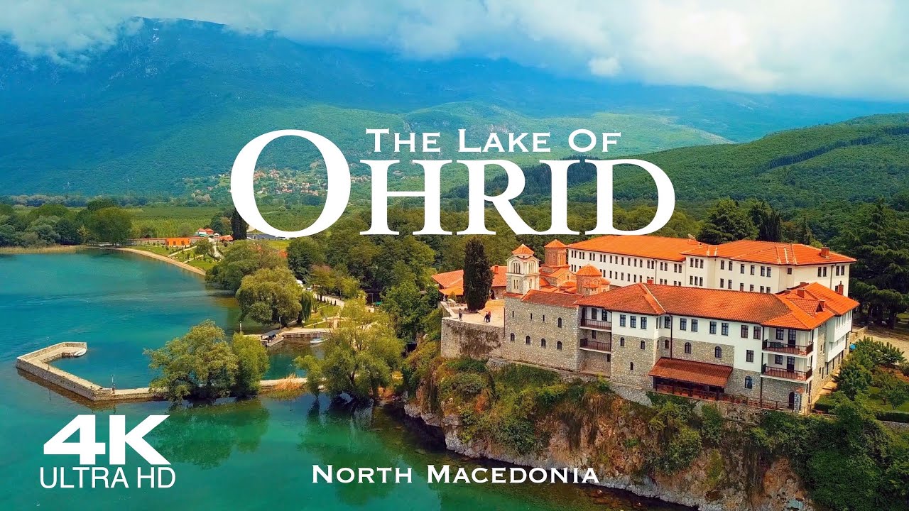 OHRID 🇲🇰 Охрид 4K | 1 HOUR Drone Aerial Relaxation Film | NORTH MACEDONIA Македонија Скопје