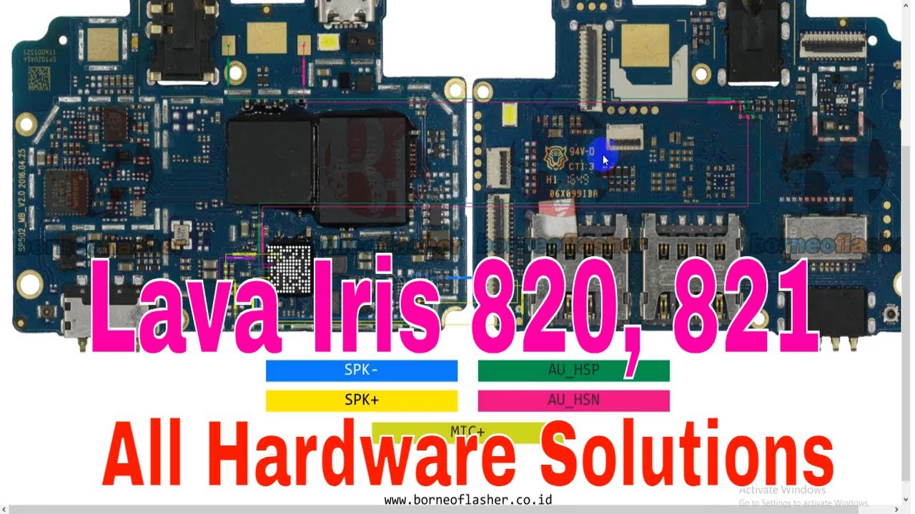 Lava Iris 820, Iris 821 All Hardware Solutions. Charging, USB, Lcd Light, Diagram jumper Solution