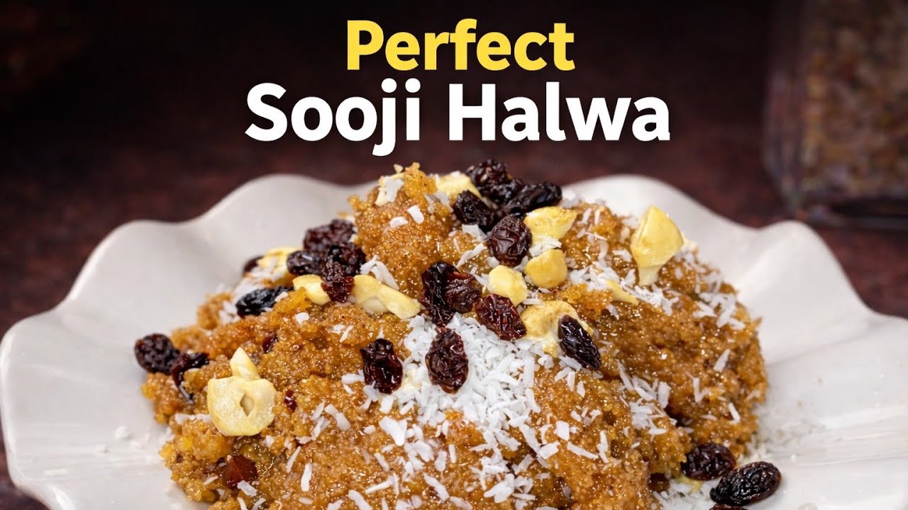 Caramelised Sooji Halwa | कैरेमलाइज़्ड चीनी से सूजी का हलवा | Perfect Recipe
