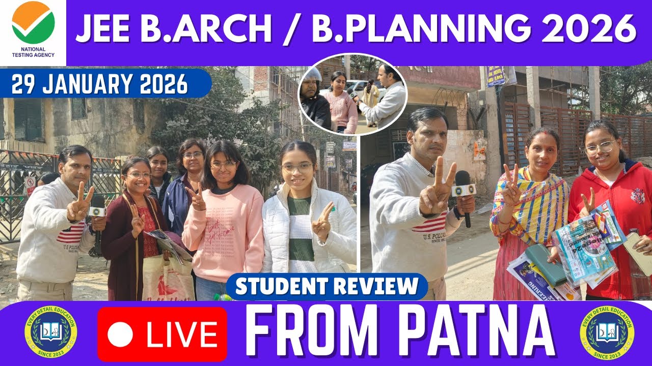 B.Arch / B.Planning 2026 😱 | 29 Jan Shift-1 | JEE Main Student Reaction 🔥