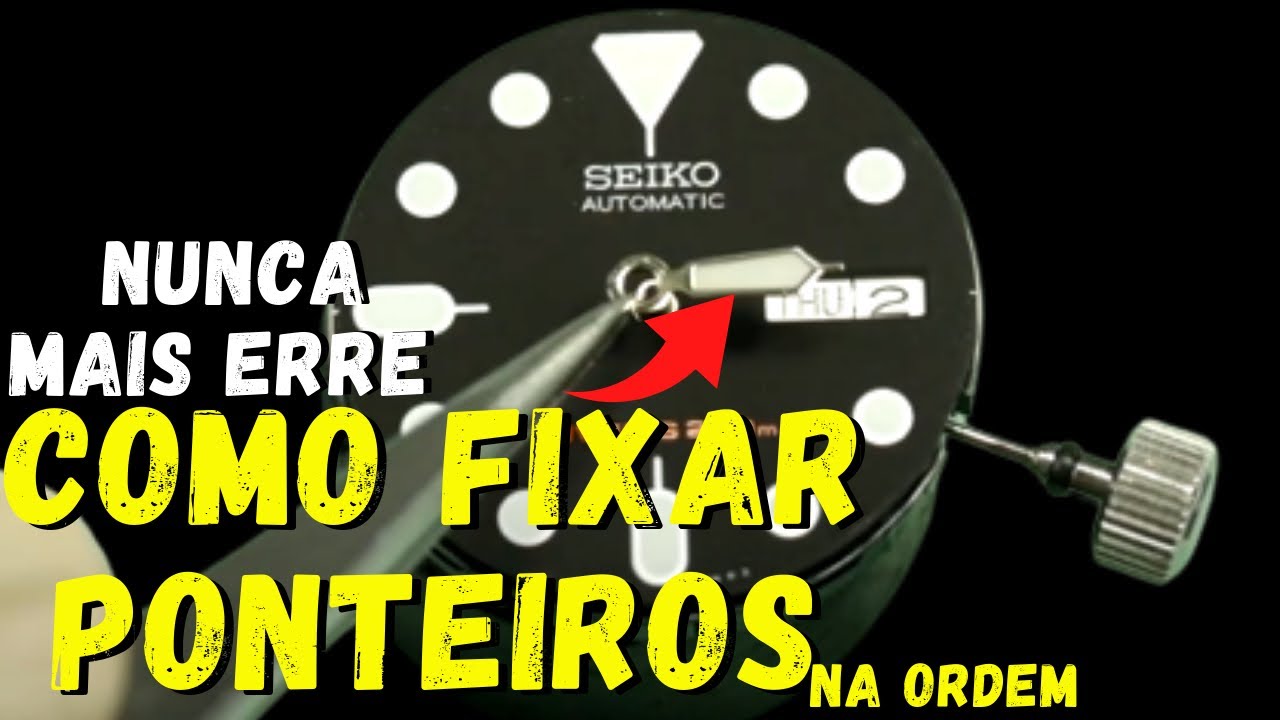 Não erre mais ao colocar os ponteiros, Como saber o local para fixar ponteiros-Ezequias Relojoeiro