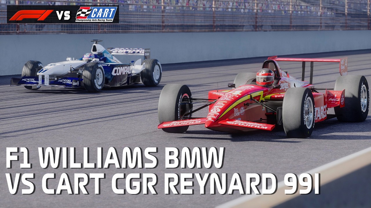 Battle of Montoya's F1 Williams BMW and CART CGR Reynard 99i Honda Assetto Corsa