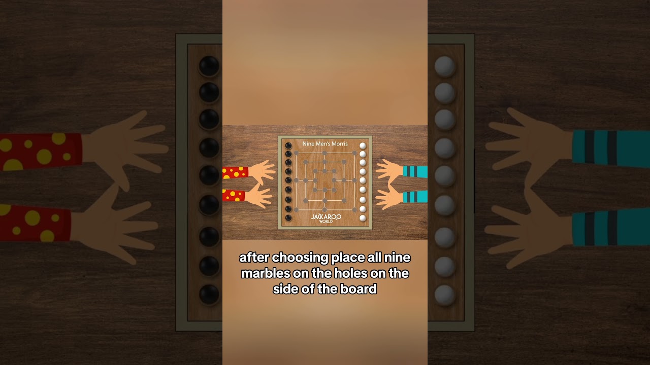 Как играть в настольную игру &laquo;Девять человек Морриса&raquo;. #ninemensmorris #boardgames