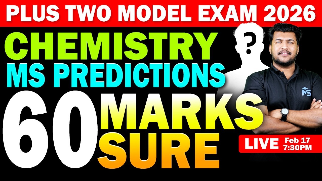 Plus Two Model Exam 2026 | Chemistry MS Predictions 60 Mark Sure | LIVE | MS SOLUTIONS