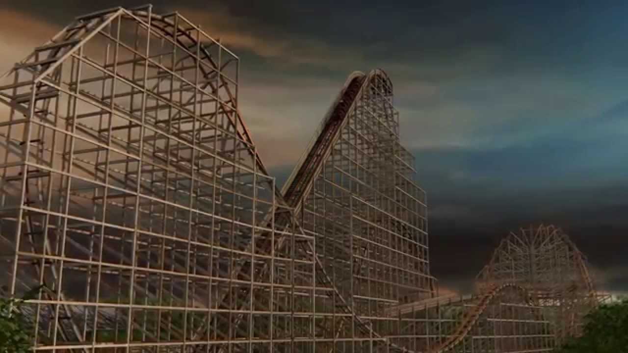 Six Flags Goliath POV HD Animation B-Roll Great America New For 2014! Roller Coaster Adventure Ka