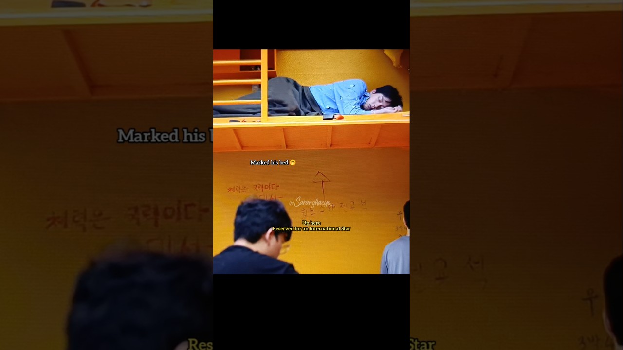 A Guest marked Jin's Bed cause he never left that bed😝🤣😭