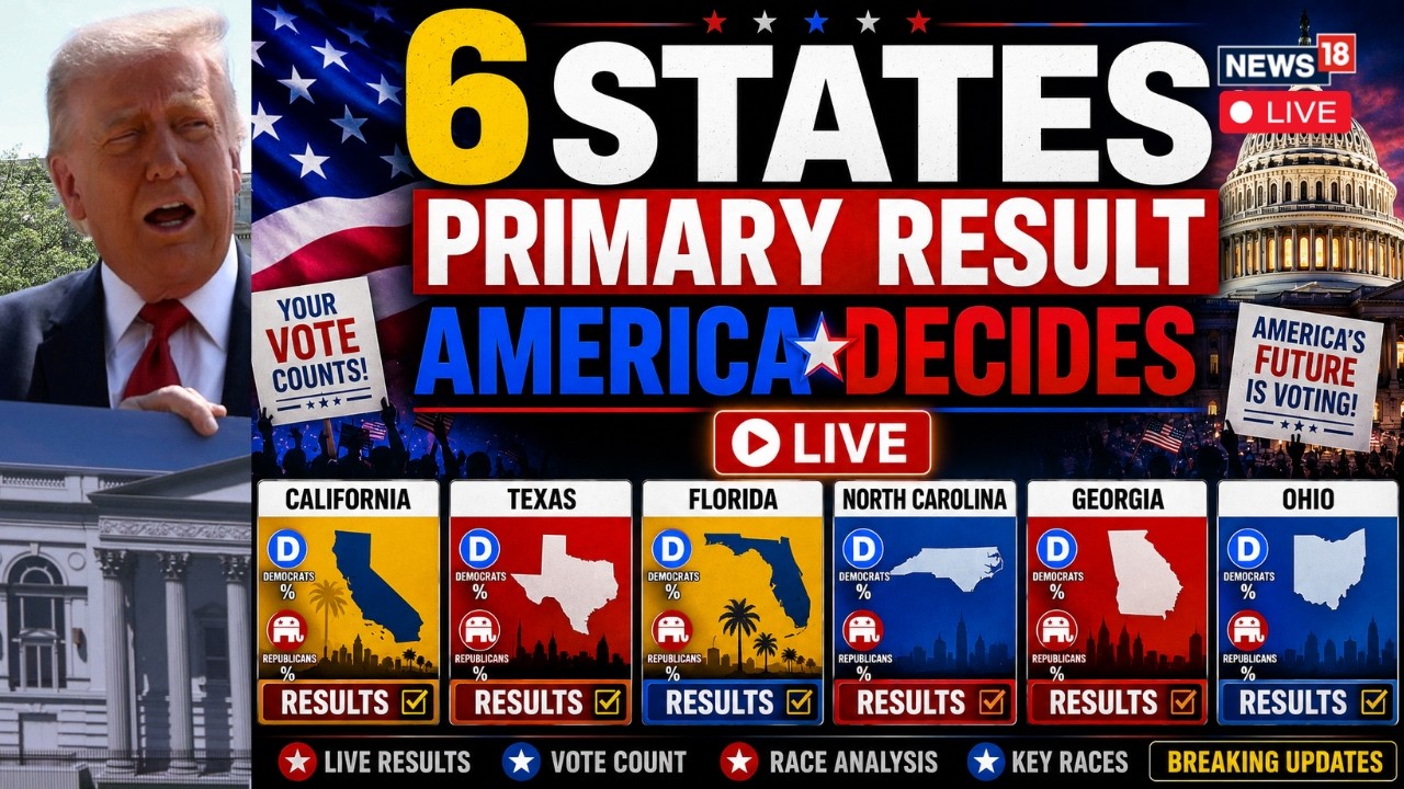 2026 U.S PRIMARY RESULTS LIVE | Trump Lost IOWA | 6 States Primary Results, Republicans vs Democrats