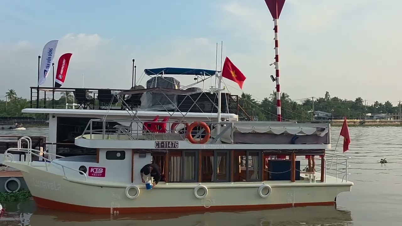 The Mekong River in Vietnam at sunset | Morning at Ninh Kieu Wharf, Can Tho