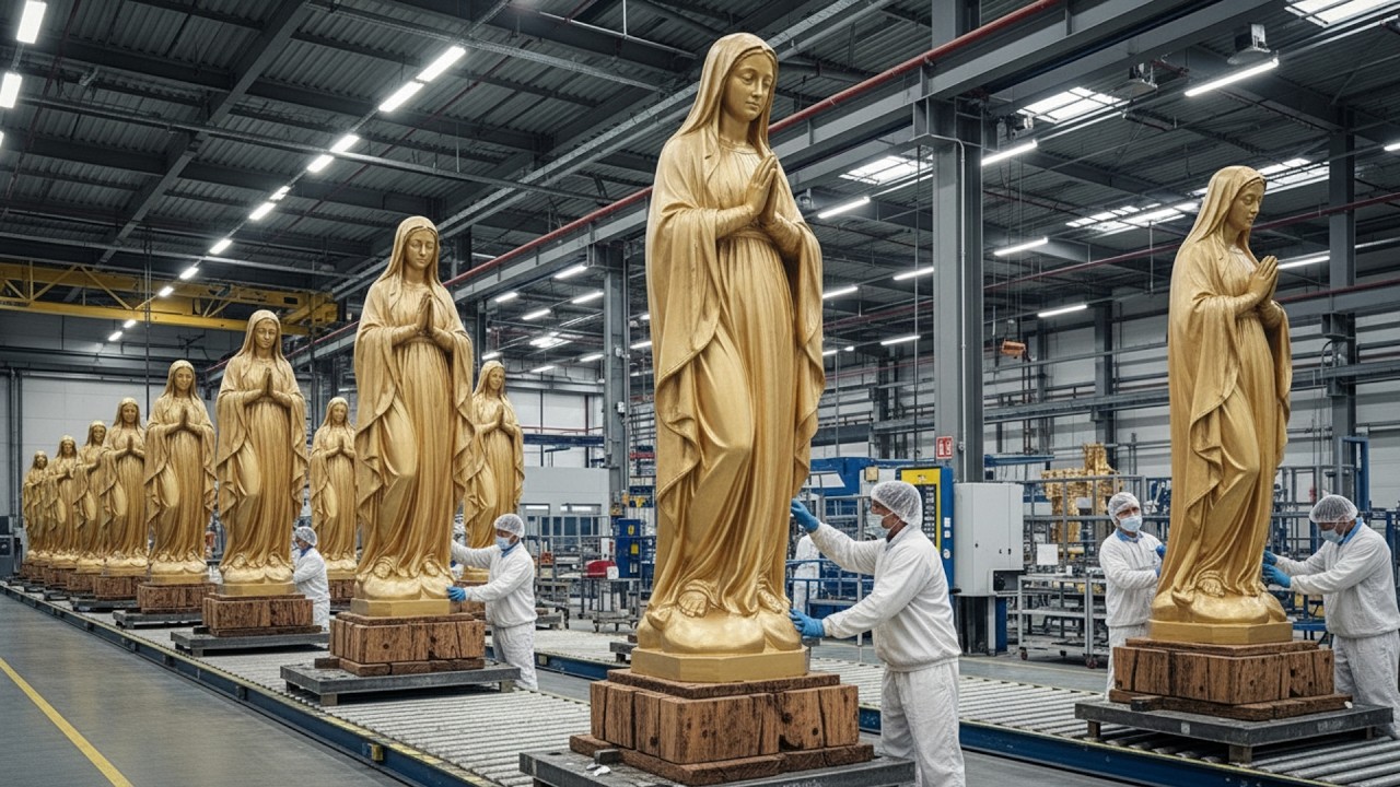 Inside the Largest Mother Mary Statue Factory You've Never Seen Before (Full Process)