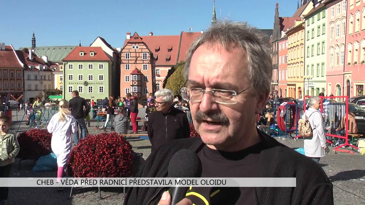 Cheb: Věda před radnicí představila model oloidu (TV Západ)