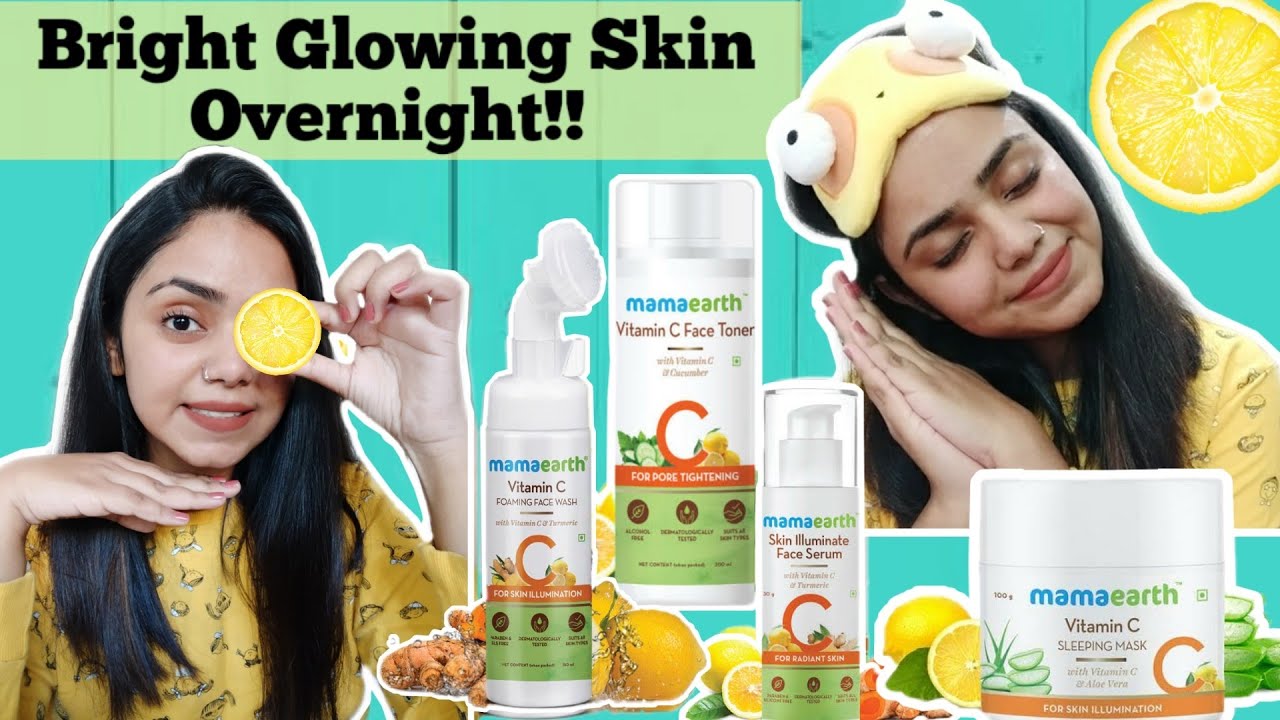 Mamaearth Vitamin C Range Review- Face Wash, Toner, Serum & Sleeping Mask For Spotless Bright Skin
