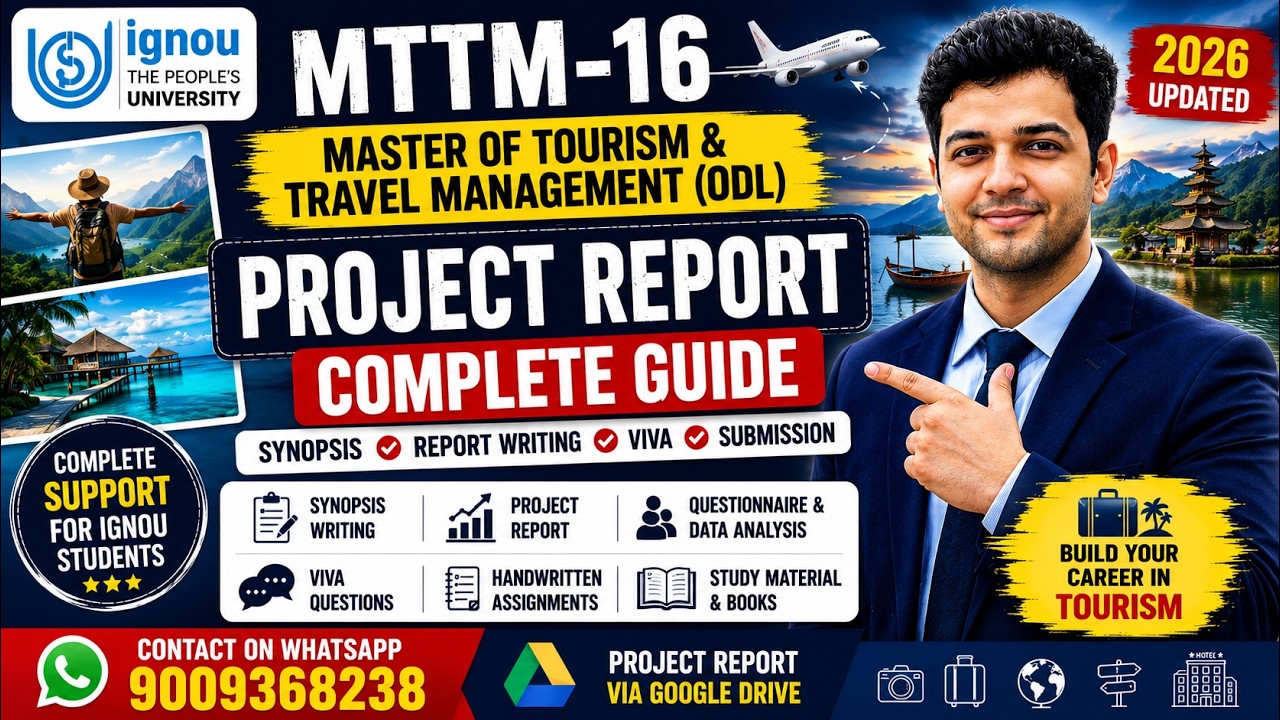 MTTM-16 Project Report Complete Guide | IGNOU Tourism Project Help