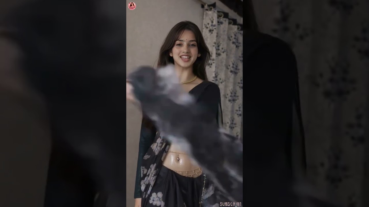 Ishita Sharma Elegant Dance in Black Saree | Viral Saree Dance