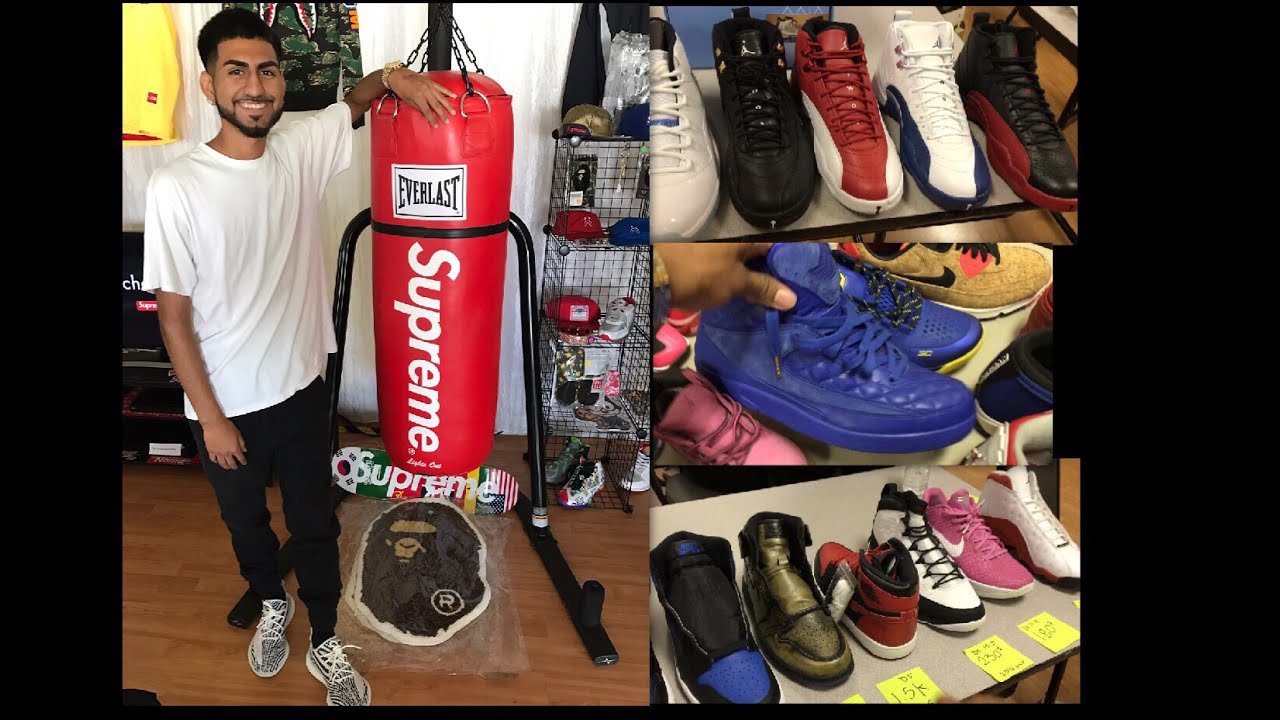Hypebeast heaven! $10,000 supreme punching bag! (Crazy sneaker event)