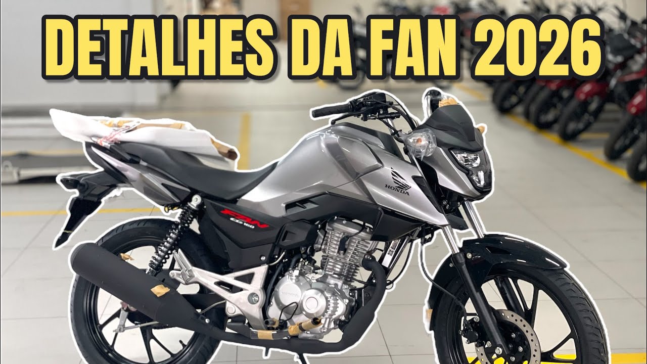 Fan 160 2026 na cor prata acabou de chegar da Honda ! Confira os detalhes