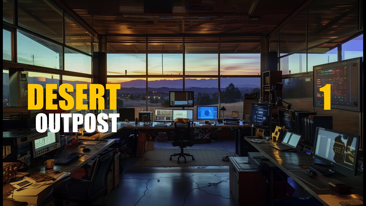 Desert OUTPOST [ALONE] Dark Ambient Focus Music 4K