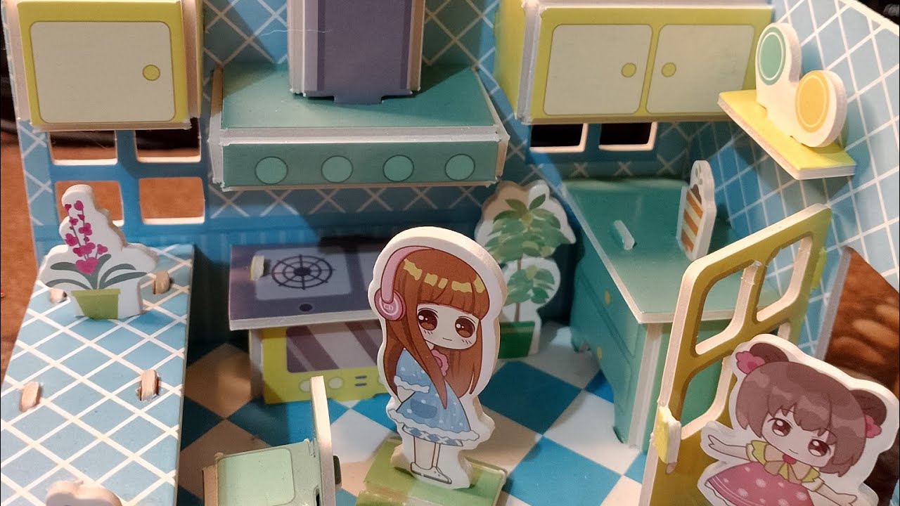 My mini baby's kitchen 3d puzzle house #ASMR 