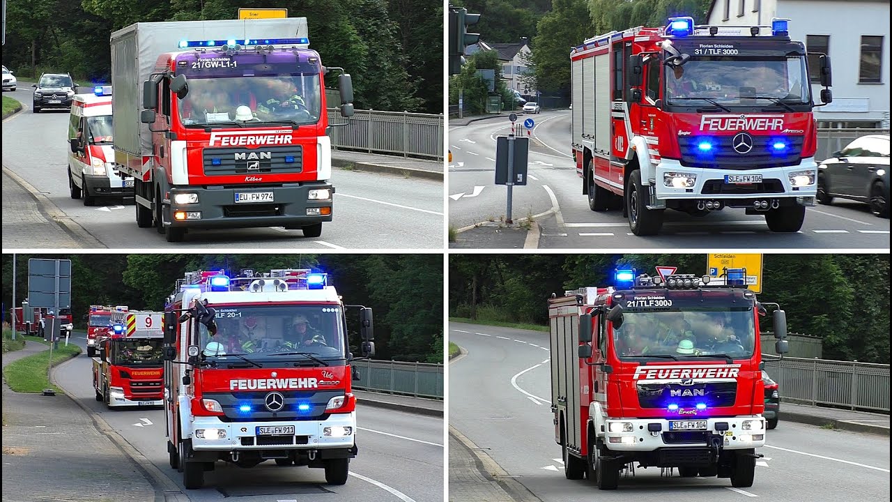 [Gesamtwehralarm 🚒] ● FEUERWEHR SCHLEIDEN | Einsatzfahrten zu Jahreshauptübung in Gemünd am 16.08.24