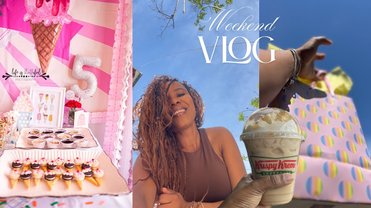 WEEKEND VLOG: Krispy Cream Ice Coffee Review 👍🏽👎🏽+ GRWM + Birthday Party