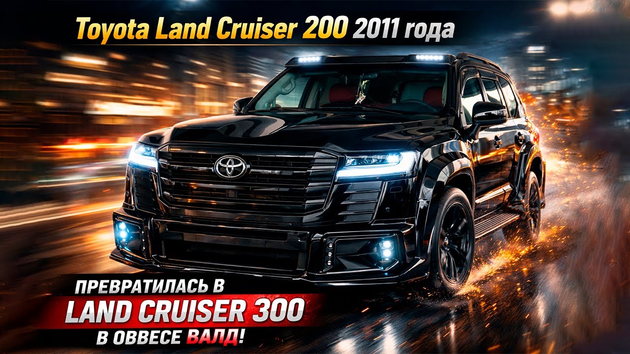 Тюнинг и рестайлинг Тойота Land Cruiser 200 в стиле Ленд Крузер 300 + обвес Wald