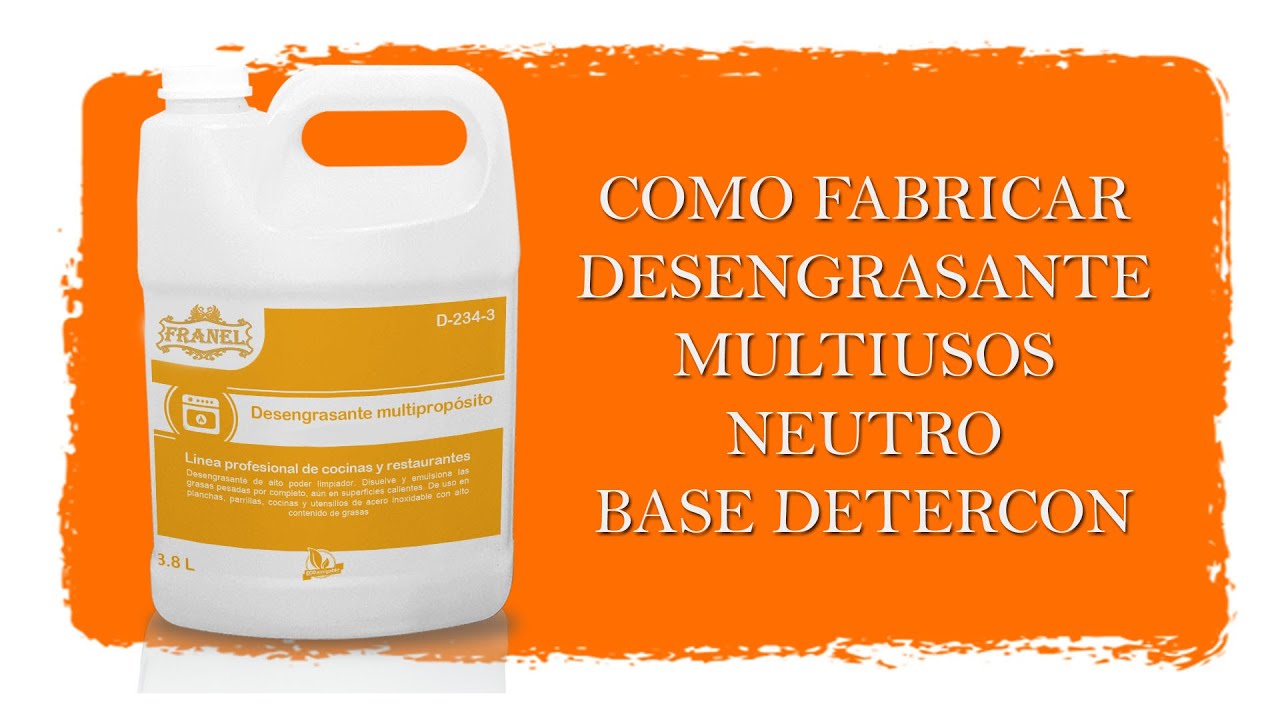 Desengrasante Multiusos Neutro Base DETERCON - Desengordurante multiusos de base neutra DETERCON