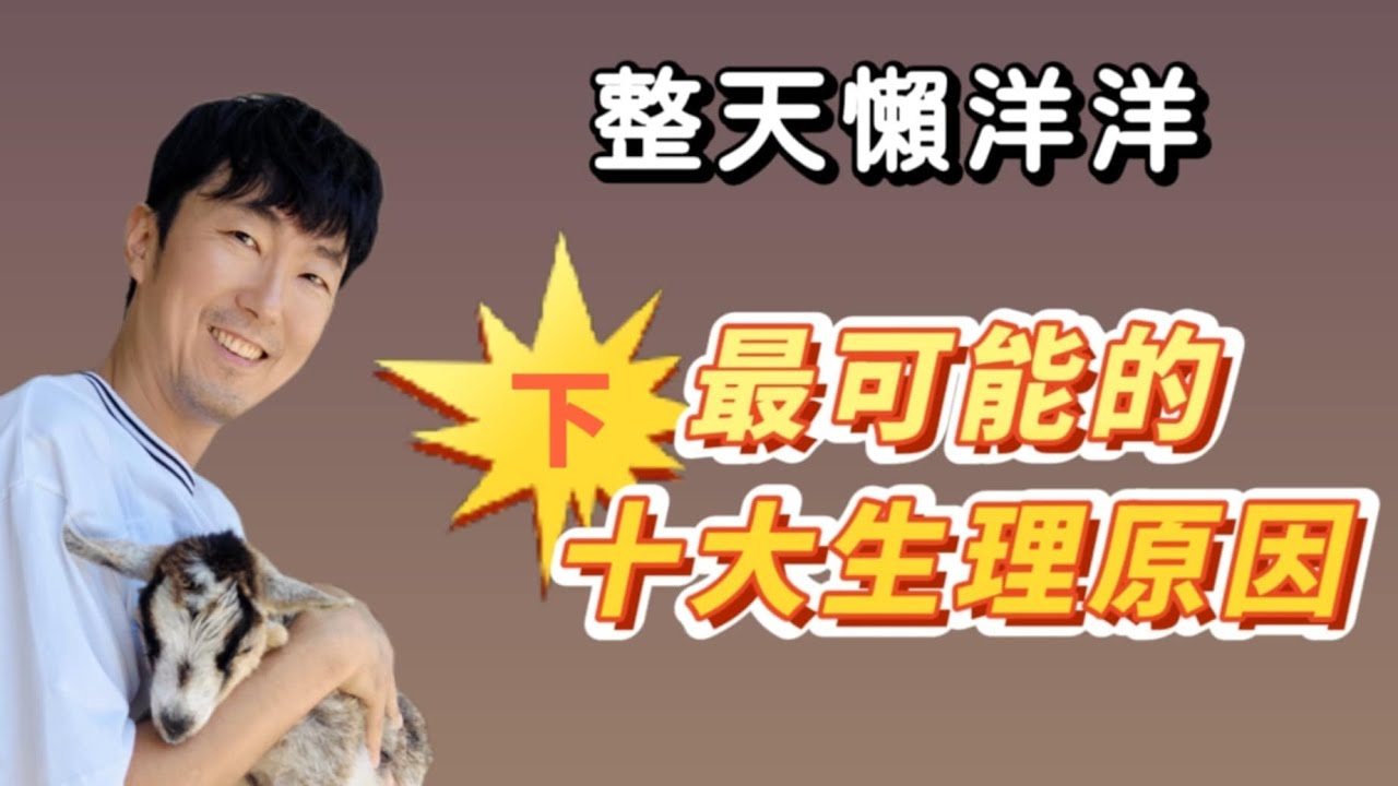 整天【懶洋洋】最可能的十大生理原因 (大排名系列) 下  馬大元醫師/林姿吟職能治療師