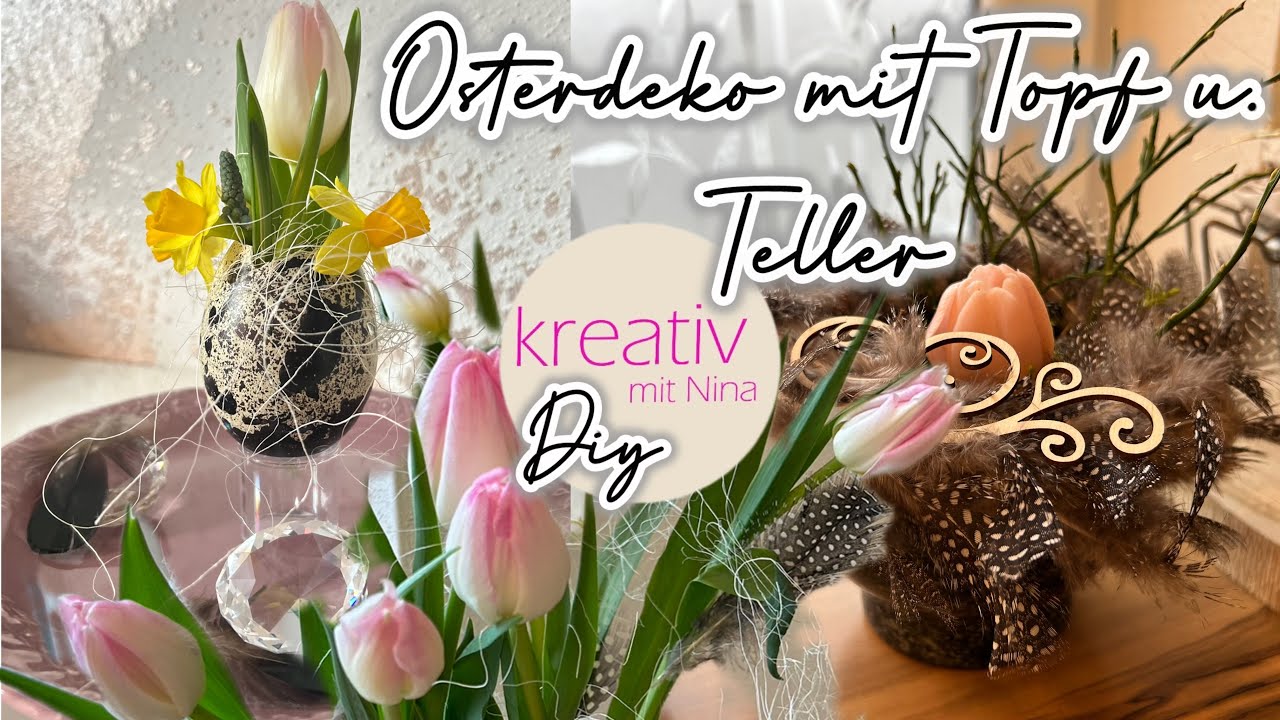Günstige Frühlingsdeko 🐣 DIY mit Tellern und Töpfen | Dekoideen mit Blumen | Easter diy crafts