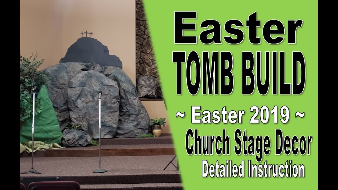 Build a DIY EASTER TOMB out of paper!!!! Church Stage Design or Passion Play