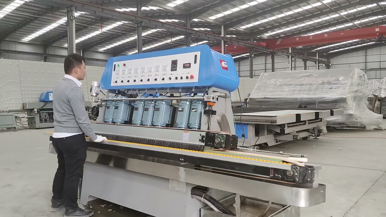 glass polishing machine #3mmmirrorglass #glass #machine #glassbevelingmachine#beveledge