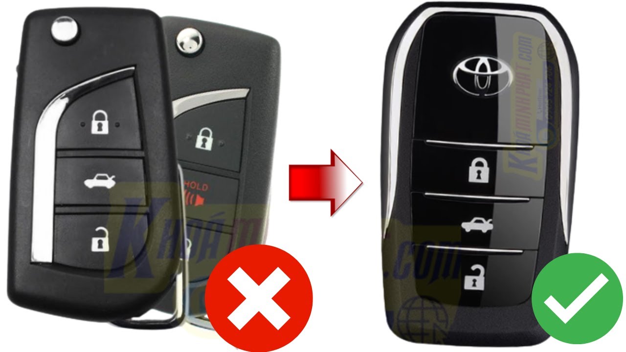 Thay vỏ Chìa khóa xe Toyota Innova, Fortuner, Corolla Altis, Hilux E tại đà nẵng V704