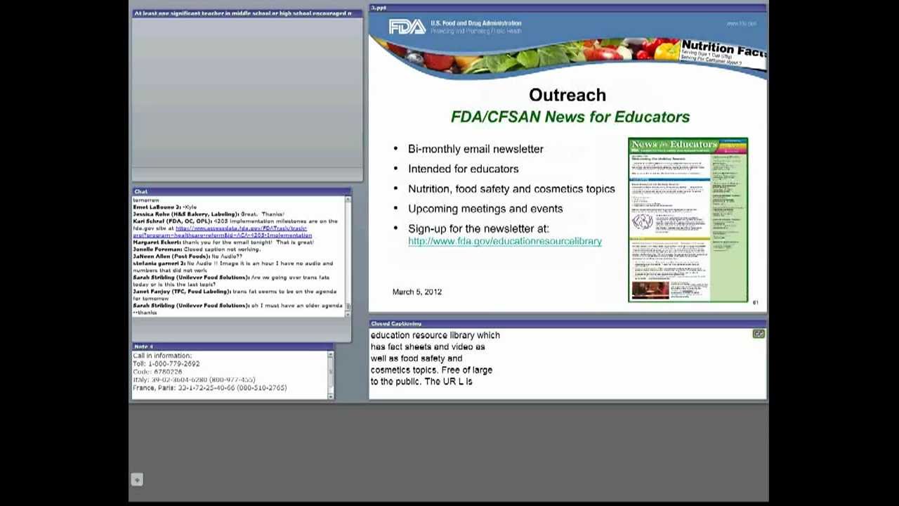 CFSAN/JIFSAN Food and Nutrition Webinar - Nutrition Education Initiatives for Consumers