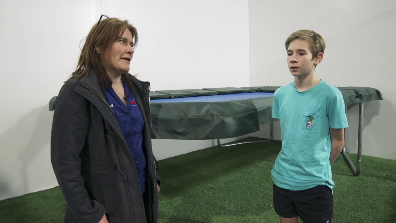 GeeTramp&reg; StringPro 9x14ft Gymnastic Rectangle Trampoline - Kids Tricks & Feedback