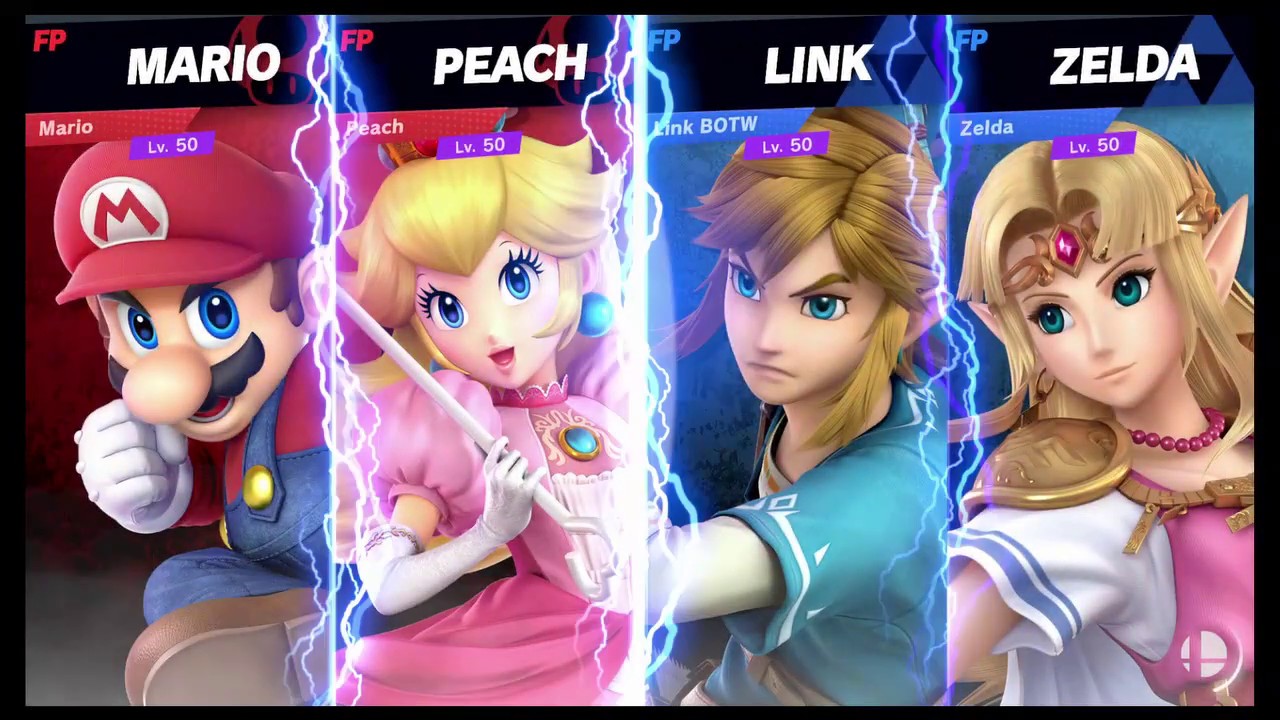 Super Smash Bros Ultimate Amiibo Fights   Request #2819 Mario & Peach vs Link & Zelda
