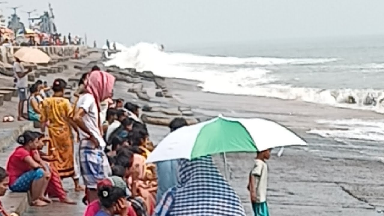 হোলি পূর্ণিমার কোটালে আজ প্রবল উত্তাল হয়ে উঠল দীঘার সমুদ্র  🌊  