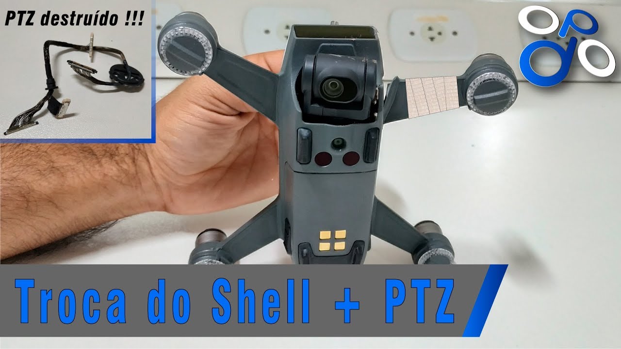 Troca do Shell + Cabo PTZ do gimbal - Spark | Drone Place
