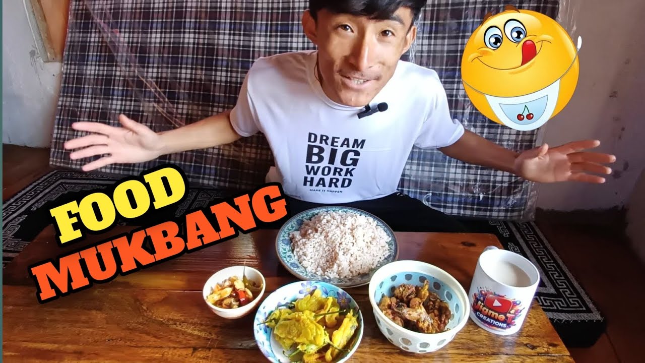 Eating Chilli Chop, Fried Chicken & Rice | Mukbang