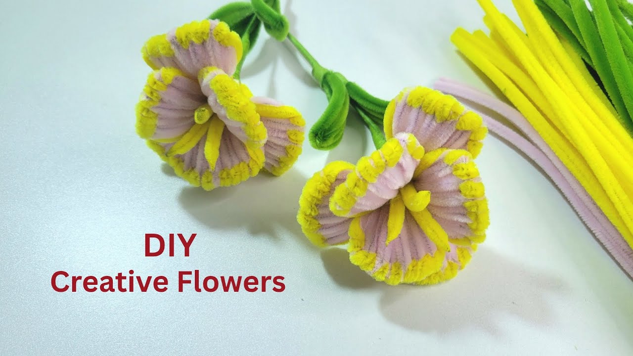 DIY Tutorial Flowers ! Pipe Cleaner Easy to Make Creative Flowers | Handmade with pipe cleaner.