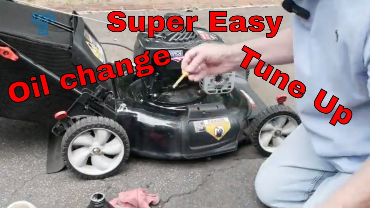 Quick and easy lawn mower tune up and oil change