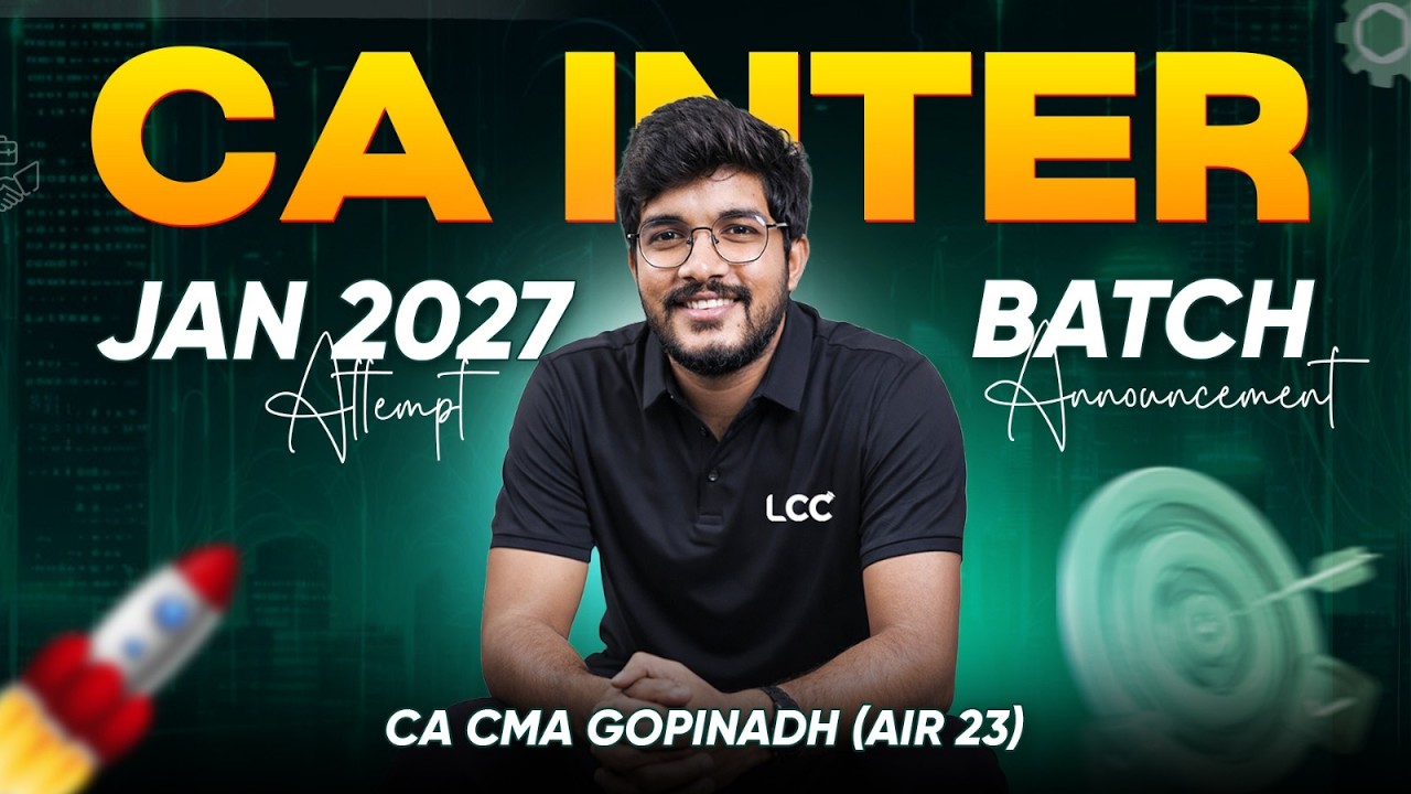 Как подготовиться к экзамену CA Intermediate в январе 2027 года | Полный план подготовки | Lakshy...