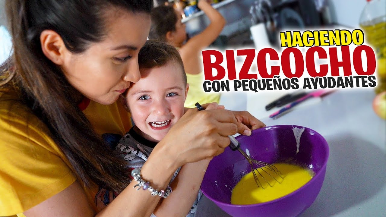 HACIENDO BIZCOCHO 1,2,3 CON DOS PEQUEÑOS AYUDANTES | VLOG EN CASA CON PAM Y FER