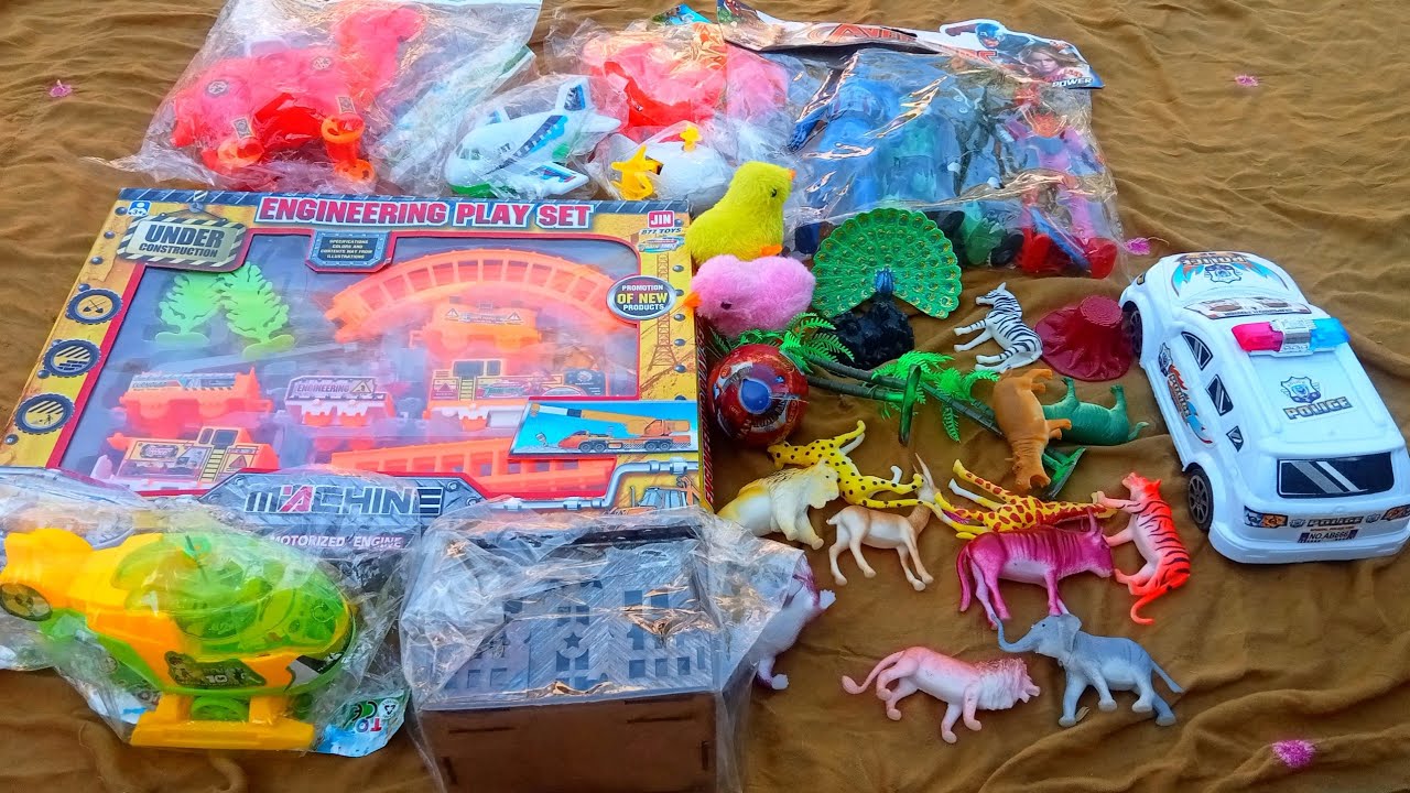 9 Minutes Satisfying with Unboxing toys, Animals set，Ambulance Playset Collection ASMR | Review Toys