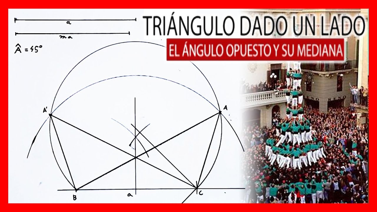 Triángulo dado un lado el ángulo opuesto y la mediana entre ellos