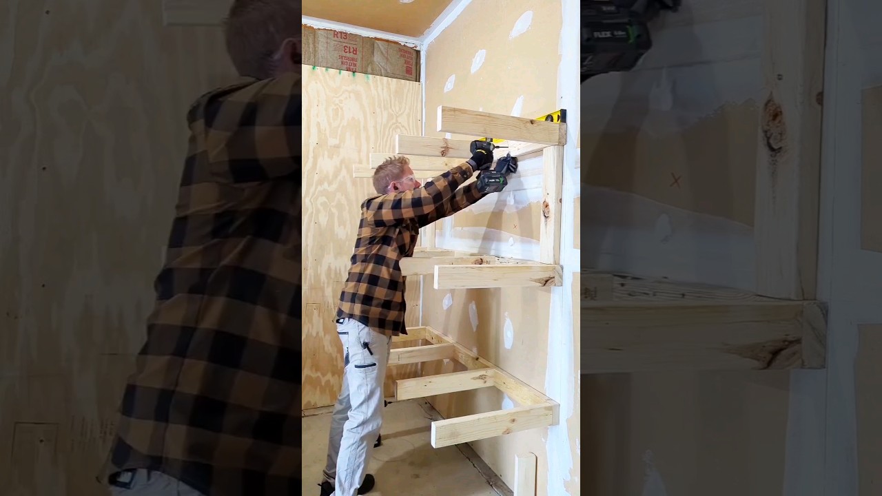 Build DIY Garage Shelves Simple and Strong