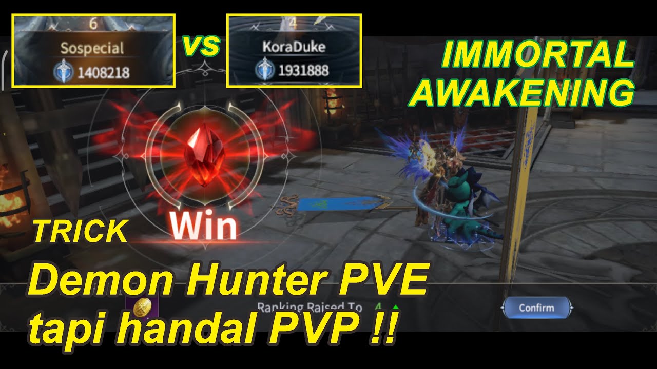 [MMORPG] IMMORTAL AWAKENING - HUNTER PVP SKILL SET LAWAN SELISIH 500k BR BISA MENANG?