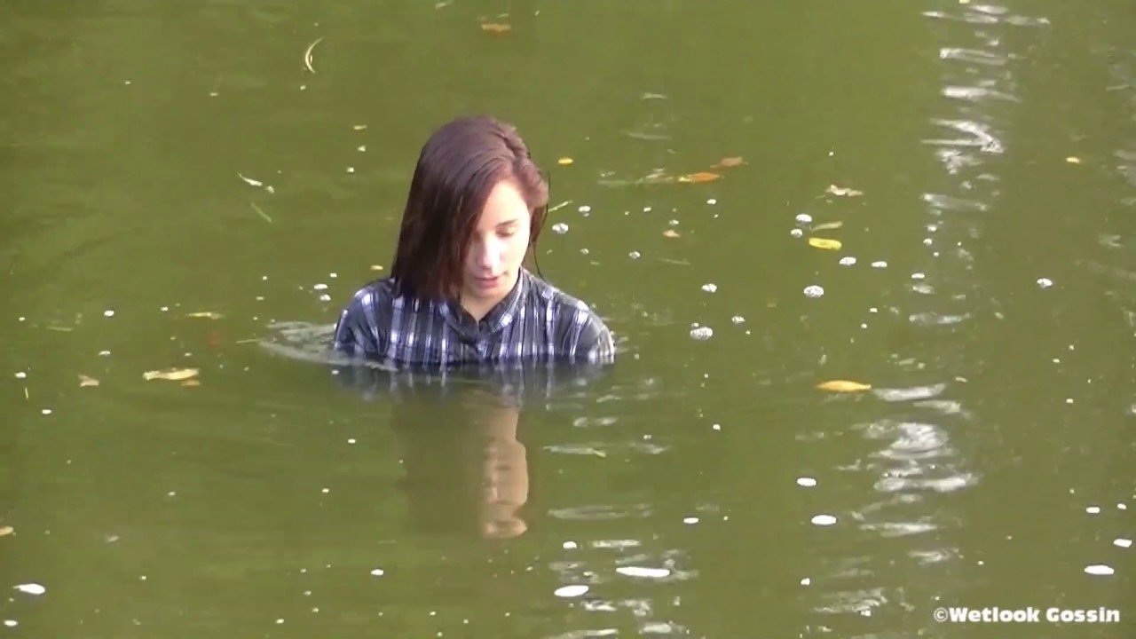Eliska in the pond