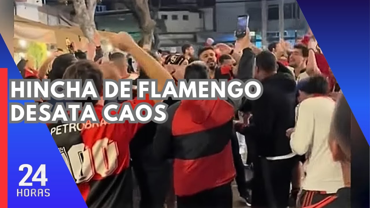 Miraflores: hinchas de Flamengo y Palmeiras se agarran a golpes en plena Calle de las Pizzas