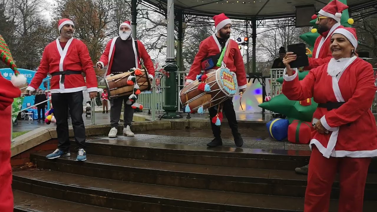 Bhangra Smash Up at Mary Stevens Hospice Santa Jog December 2025 