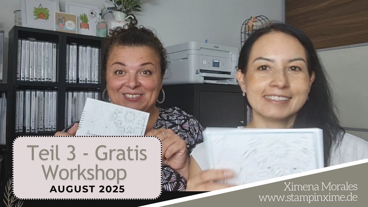 ❄️ Gratis Stampin’ Up! Workshop Teil 3| Glitzernder Winter & Flockenpost | Weihnachtskarte mit Cetta